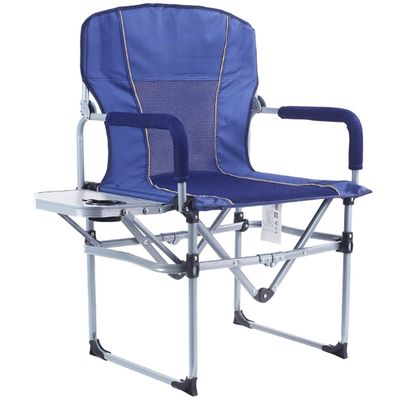 Camping Chair Folding Camping Chair with Side Table, Outdoor Portable Director's Chair, Easy to Carry Fishing Chair, Summer Beach Chair with Handle, Load Bearing 260lb