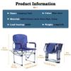 Camping Chair Folding Camping Chair with Side Table, Outdoor Portable Director's Chair, Easy to Carry Fishing Chair, Summer Beach Chair with Handle, Load Bearing 260lb view 2