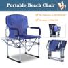Camping Chair Folding Camping Chair with Side Table, Outdoor Portable Director's Chair, Easy to Carry Fishing Chair, Summer Beach Chair with Handle, Load Bearing 260lb view 4