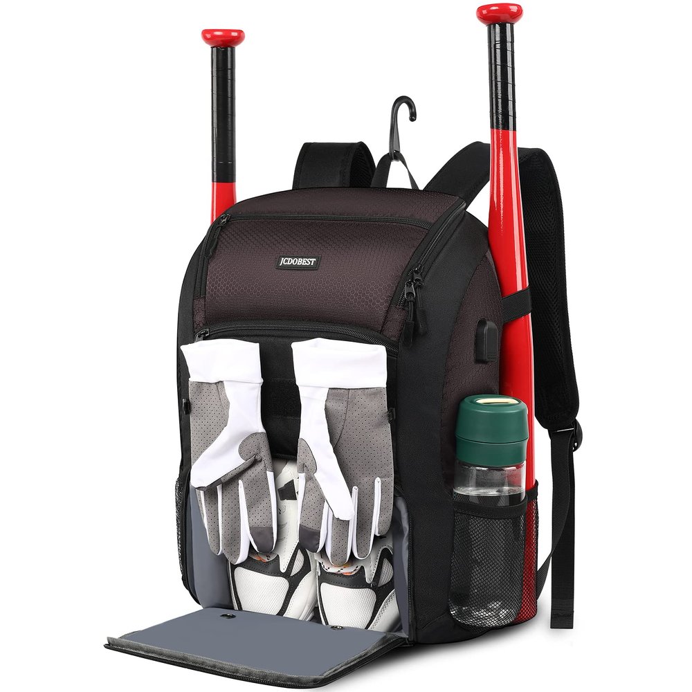JCDOBEST Baseball Backpack, Softball Bat Bag with Shoes Compartment