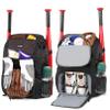 JCDOBEST Baseball Backpack, Softball Bat Bag with Shoes Compartment view 2