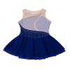 Daenrui Kids Girls Ice Figure Skating Dress Leotard Sparkle Rhinestone Sleeveless Mesh Splice Tutu Skirts Dancewear Darkblue 12 Years view 4