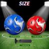HyDren 2 Pcs Soccer Balls with Pump Official Size Soccer Ball for Game Training Indoor Outdoor Sport Gift for Child Youth Adult Back to School(Novelty Style,Size 4) view 2