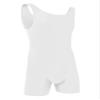 CHICTRY Men's One Piece Sleeveless Leotard Tanks Bodysuit Workout Fitness Wrestling Singlets Shorts Jumpsuit White XX-Large view 4