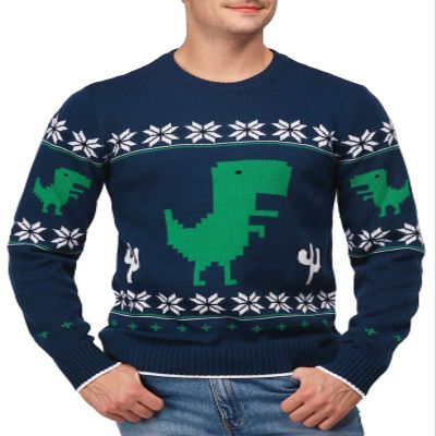 H2H Mens Slim Fit Casual Pullover Sweater Christmas Knitted Xmas Sweater Blue US M/Asia L (CMOSWL084)