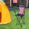 Eternal Living American Flag Camping Chair with Cupholder, Blue view 2