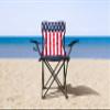 Eternal Living American Flag Camping Chair with Cupholder, Blue view 4