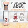 Almeara Crystal Water Bottle with Authentic Red Jasper Stones & Clear Quartz Removable Gemstones, Loose Leaf Tea Infuser - Relaxation, Healing & Spiritual Gifts for Women - Witchcraft Supplies view 2