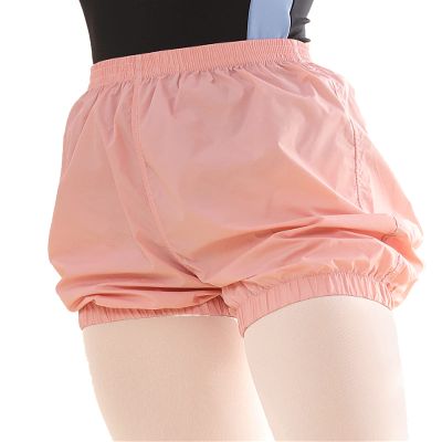 Phoeswan Dance Pants Shorts Ballet Ripstop Sauna Pants for Teen Girls Petite Women, Ballet Warm Up Pants Baggy Sport Sweat Pants for Dancing, Gym, Jogging, Pink Medium Short