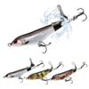 Proaovao 3pcs Saltwater Bass Fishing Lures, Plopper Fishing Bait Kit, Topwater Lures, Freshwater Spinnerbait Hard Swimbaits with Floating Rotating Tail (GZ11015-4.33" 0.53oz) view 2