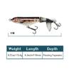 Proaovao 3pcs Saltwater Bass Fishing Lures, Plopper Fishing Bait Kit, Topwater Lures, Freshwater Spinnerbait Hard Swimbaits with Floating Rotating Tail (GZ11015-4.33" 0.53oz) view 3