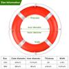 23 Inch Life Rings with 98.4ft Water Floating Lifesaving Rope Set, Life Ring for Pool, Pool Safety Ring with Reflective Strip, Life Rings with Rope (Orange) - 2 Size view 2