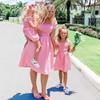 Mommy and Me Matching Dresses Maxi Summer Sling Dress Sleeveless Floral Print High Waist Beach Casual Family Matching Outfits Set X-Large view 2