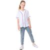 Yuji Itadori Kids Baseball Jersey Button Boys Short Sleeve T Shirts Hip Hop Fashion Casual Sports Solid Color Shirt (White,1T) view 3