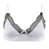 ABAFIP Men's Sissy Lingerie Lace Underwear Frilly Trim Strappy Bra Top/Bowknot Low Waist Sheer Lace Mesh Panties Triangle Bikini Briefs Underpants Crossdressing Nightwear White + Black XX-Large view 1