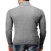 H2H Mens Casual Slim Fit Turtleneck Pullover Knit Lightweight Sweaters HeatherGray US M/Asia L (CMOSWL087) view 3