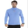 Men's Slim Fit Lightweight Long Sleeve Knitted Pullover Top Turtleneck Sweater(Sky Blue,3XL) view 2