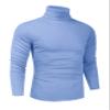 Men's Slim Fit Lightweight Long Sleeve Knitted Pullover Top Turtleneck Sweater(Sky Blue,3XL) view 3