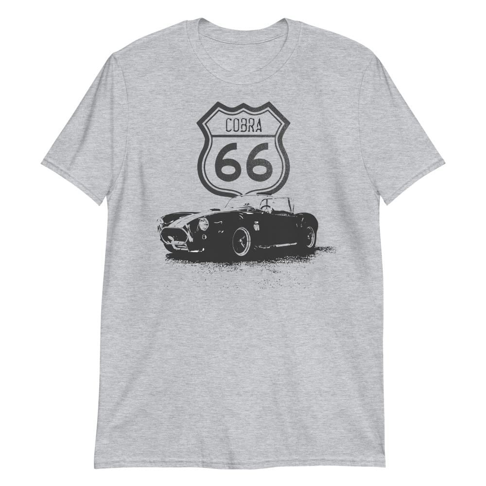 1966 high-Performance Pony car Cobra 66 Classic Car Art Short-Sleeve Unisex T-Shirt Sport Grey