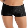 Hansber Women's Butt Lifting Yoga Shorts Bowknot Back Booty Textured Shorts Tummy Control Beach Hot Pants Black Small view 2