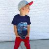 Moonker Baby Tees for 2-7 Years Old,Cute Children Kid Boys Cartoon Dinosaur Letter Print Tops T-Shirt Z62009 Navy view 2