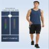 EZRUN Men's Tank Tops Quick Dry Workout Swim Beach Shirts Sleeveless Shirts for Bodybuilding Gym Fitness Training(Blue, 4XL) view 4