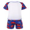 Daenrui Kids Boys Rash Guard Swimsuit Short Sleeve Swim Shirts and Trunks Beach Sport 2 Piece Bathing Suit Darkblue 10 Years view 4