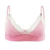 ABAFIP Men's Sissy Lingerie Lace Underwear Frilly Trim Strappy Bra Top/Bowknot Low Waist Sheer Lace Mesh Panties Triangle Bikini Briefs Underpants Crossdressing Nightwear Pink - bra Small view 1