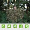 3D Hunting Gilly Suits Leafy Camo Clothes Ghillie Suits for Men Costume Hooded Poncho Uniforme Militar for Outdoor Woodland Forest Jungle Shooting-3PCS view 4