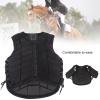 Equestrian Protective Black Vest Protector, Horse Riding Vest One Piece Armor with Extended Padding for Adults Boys Girls Children for Unisex(XL) view 3