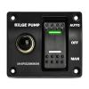 Briidea 3-Way Bilge Pump Switch Panel (Auto-Off-Manual) with LED Indicator, Control DC 12V/24V Bilge Pump, Built in 15A Circuit Breaker view 1