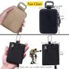 2pcs Compact Pocket Organizer Pouch Sets - Tactical Molle EDC Bags Medical Storage Pouch, Mini Size Belt Gear Organizer for Keychain Coin ID Card Holder Car Fob Waist Case Wallet Pack (Black-2pcs) view 2