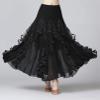 Honeystore Women's Sequins Latin Dance Skirt Long 1920s Waltz Ballroom Costume 2868-Black view 2