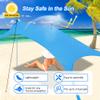 Beach Canopy Tent Sun Shade with UPF 50+ UV Protection, Beach Tent Sun Shelter with Sandbags, Poles and Ground Pegs and Anti-Wind Ropes for Outdoor, Camping, Backyard and Picnics view 2