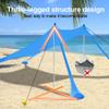 Beach Canopy Tent Sun Shade with UPF 50+ UV Protection, Beach Tent Sun Shelter with Sandbags, Poles and Ground Pegs and Anti-Wind Ropes for Outdoor, Camping, Backyard and Picnics view 3