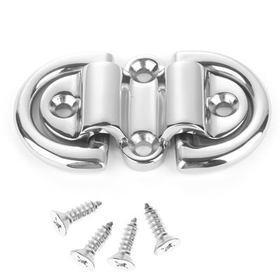 Atibin Hardware Steel Tie Down Ring Heavy Stainless Folding Pad Eye Marine Deck Folding Pad Eye Double Rings SUS316