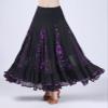 Honeystore Women's Long Flower Latin Dance Skirts Swing Ballroom Party Waltz Dress 2818-Grape view 3