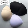 Abaodam Wireless Bra Inserts Pads 3 Pairs Removable Breathable Sponge Cushions for Sports Bras Swimwear Lightweight Comfortable Fit view 3