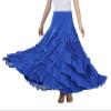 Honeystore Women's Latin Dance Skirts Layered Swing Ballroom Party Waltz Dresses 2562-Royal-Blue view 1