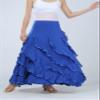 Honeystore Women's Latin Dance Skirts Layered Swing Ballroom Party Waltz Dresses 2562-Royal-Blue view 2