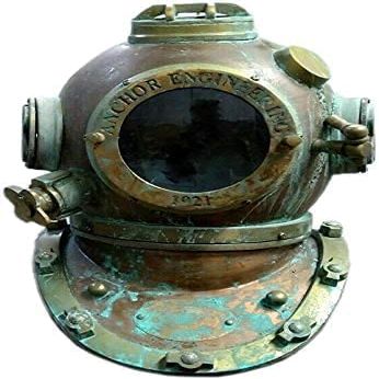 Nautica Decor Vintage Rare Antique Diving Helmet | Mark V Divers Diving Heavy Helmet | deep Sea Divers Anchor Engineering Helmet