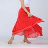 Honeystore Women's Latin Dance Skirts Swing Ballroom Party Waltz Dresses Costume 2606-Red view 4