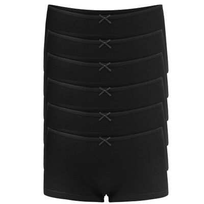 Allxwek Womens Underwear Cotton Boyshort Boxer Ladies Comfort Soft Boy Shorts Pack 6 3901 BL L