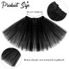 Jeere Halloween Witch Hat and Tutu Skirt Costume Set, Halloween Witch Sequins Headbands Tutu Skirt Black and White Striped Thigh High Socks for Women Halloween Cosplay Party view 2