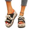 HINDOLA Womens Sandals Summer Open Toe Bohemian Platform Wedge Sandals Women Fashionable Solid Peep Toe Slippers view 1