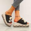 HINDOLA Womens Sandals Summer Open Toe Bohemian Platform Wedge Sandals Women Fashionable Solid Peep Toe Slippers view 4