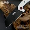 CJRB Tigris Pocket Knife, Folding Knife with AR-RPM9 Powder Steel Black PVD Blade Black & White G10 Handle for EDC Camping Hunting (J1919) view 3
