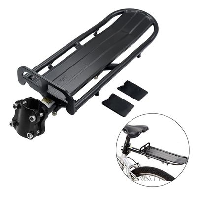 Bike Rear Rack Retractable Bicycle Luggage Seat Rack Adjustable Bicycle Pannier Touring Rear Seat Post Aluminum Alloy Bike Mount Carrier Quick Release 22lb Capacity