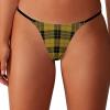 BAIKUTOUAN Clan Macleod Scottish Tartan Plaid Women's Bikini Panty Sexy Thong G String T-Back Cute Funny Underwear Panties view 1