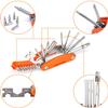 20 in 1 Bike Multitool with Bike Bone Wrench Portable Bicycle Repair Tool Kit Cycling Mechanic Multifunction Repair Tool Set Folding Metric Maintenance Accessories for Mountain Road Bike MTB view 3